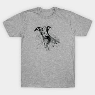 Greyhound ballpoint pen drawing T-Shirt